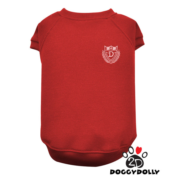 SMALL DOG - College Dog Red T Shirt - DoggyDolly Australia & New Zealand