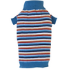 Polo Neck Sweater - Blue & Burnt Orange Stripe Knit - SD