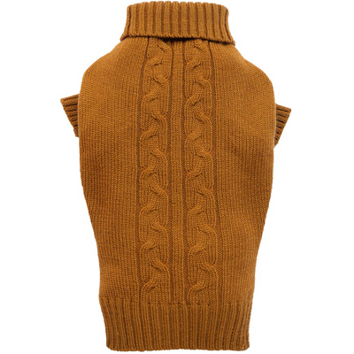 Rich Cappuccino Polo Neck Knit Sweater - SD