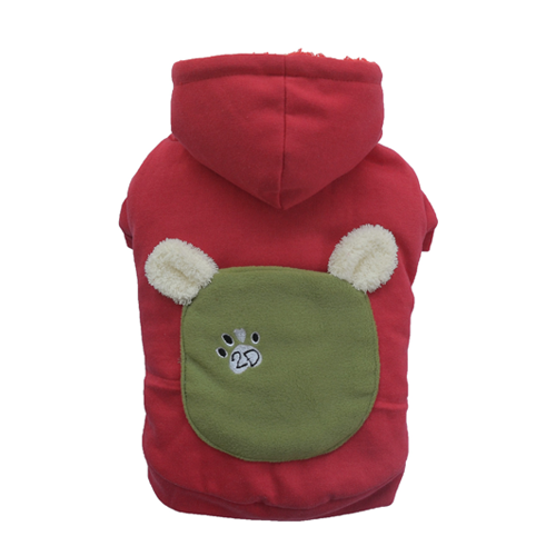 SMALL DOG - Bunny Hood Doggy Sweatshirt Red