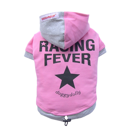 SMALL DOG - Doggy Racing Hoody Pink