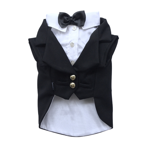 Doggy Tuxedo Black Jacket - Front Facing