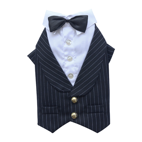 SMALL DOG - Doggy Tuxedo Pin Stripe Jacket