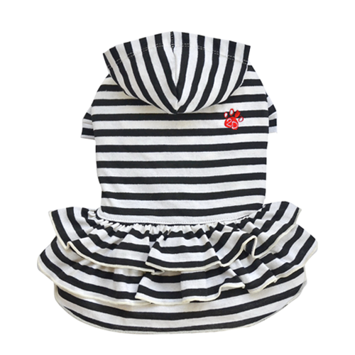 THICK DOG - Girly Dog Hoody Dress Black