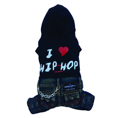 SMALL DOG - Hip Hop Black Doggy Jeans
