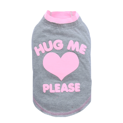 SMALL DOG - Hugs Please Grey Doggy T Shirt