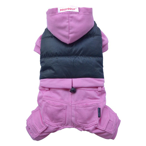 SMALL DOG - Snowboarder Doggy Girl Onesie Pink