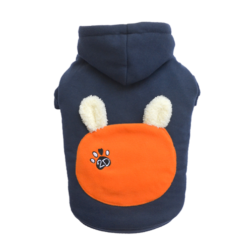 SMALL DOG - Bunny Hood Doggy Sweatshirt Navy