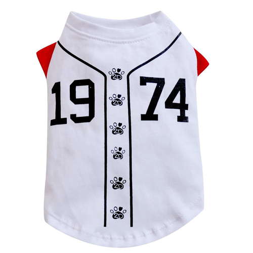 THICK DOG - Doggy Baseball T Shirt White
