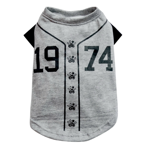 THICK DOG - Doggy Baseball T Shirt Grey
