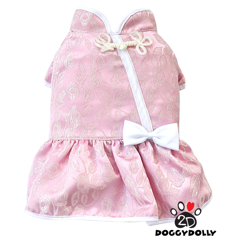 SMALL DOG -  Baby Pink Oriental Dog Dress