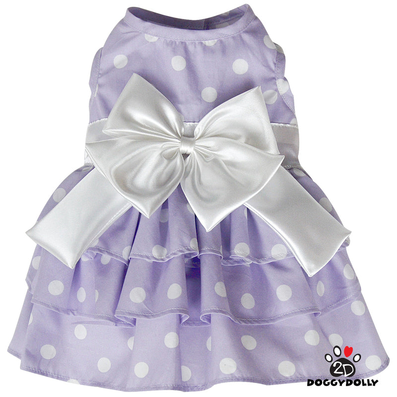 SMALL DOG -  Lilac Polka Doggy Dress