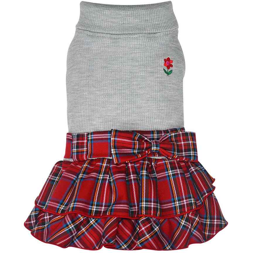 SMALL DOG - Red Tartan Doggy Dress
