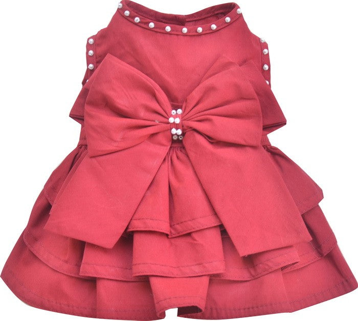 Dark Red Doggy Party Formal Dress
