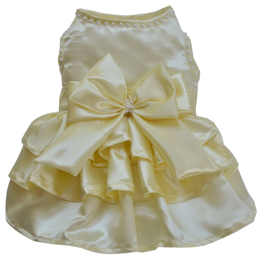 SMALL DOG - Pastel Lemon Doggy Dress