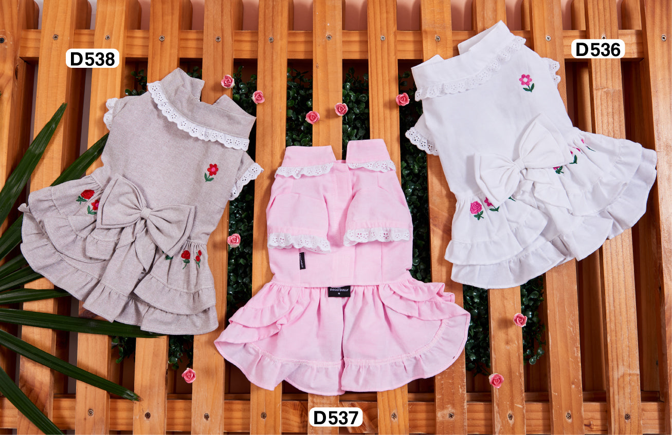 SMALL DOG -  Pink Posy Doggy Dress