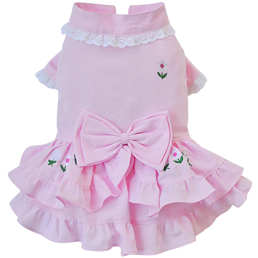 SMALL DOG -  Pink Posy Doggy Dress