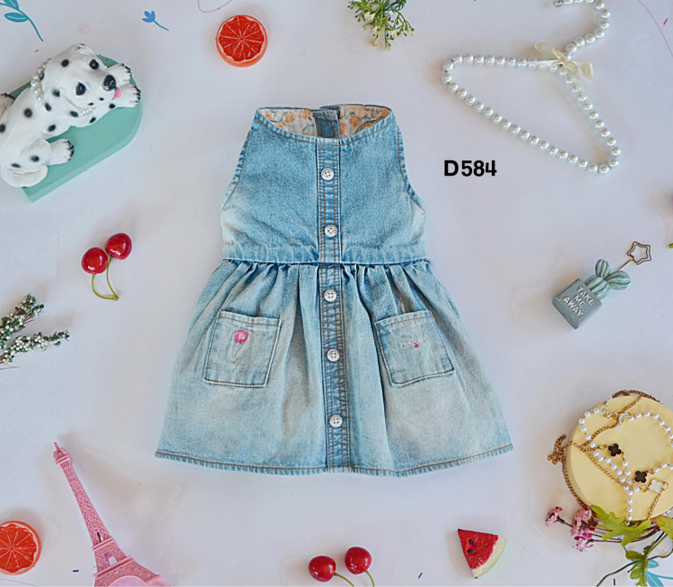 SMALL DOG -  Classic Doggy Denim Dress