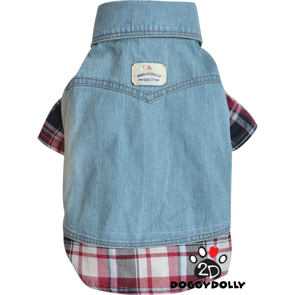 SMALL DOG - Denim Doggy Vest & Shirt Combo - DoggyDolly Australia & New ...