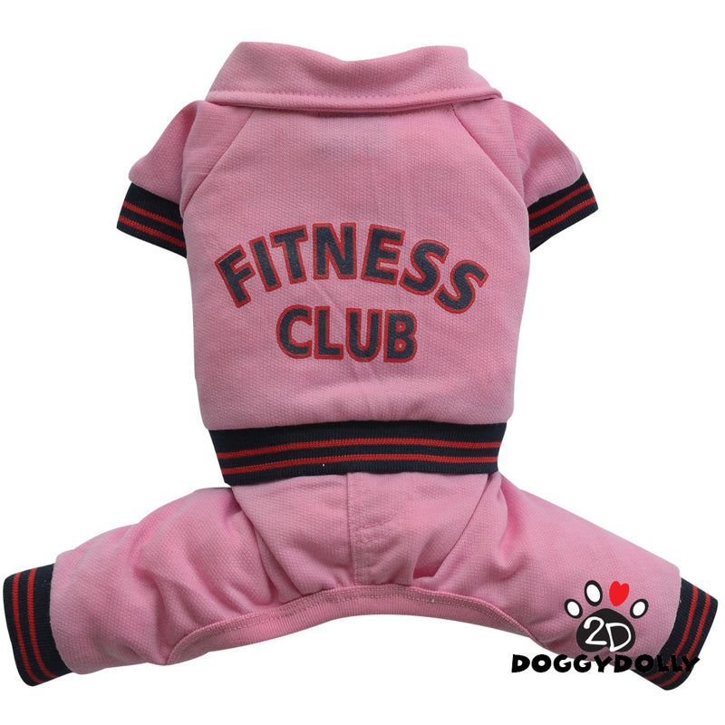 SMALL DOG - Doggy Fitness Club Pink Onesie