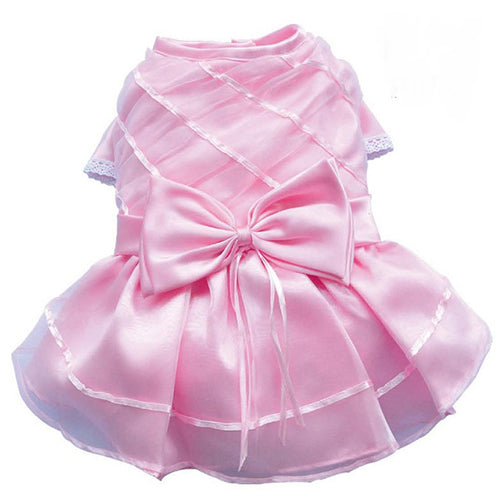SMALL DOG - Girly Pink Formal Doggy Dress