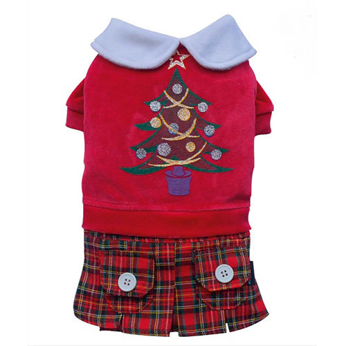 SMALL DOG CHRISTMAS- Christmas Girl Doggy Dress