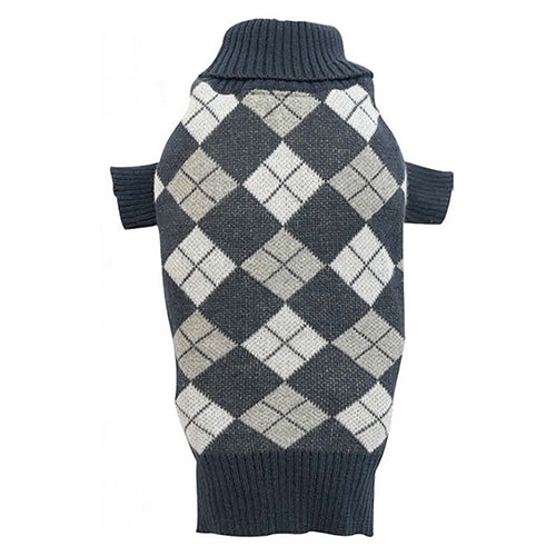 Navy Plaid Doggy Pullover Knit - SD