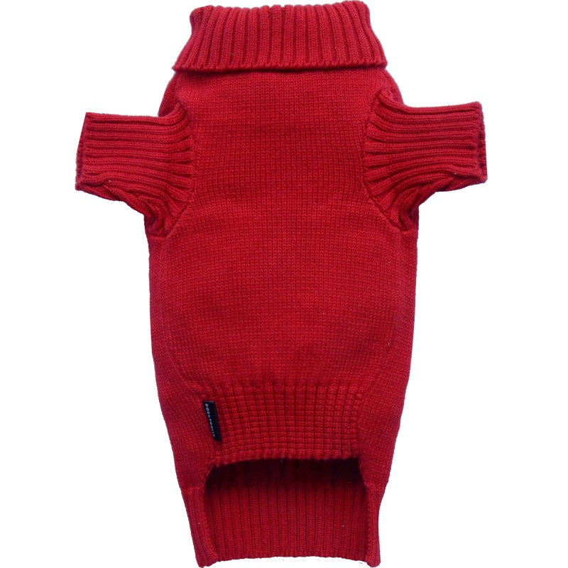 SMALL DOG - Red Doggy Polo Neck Sweater
