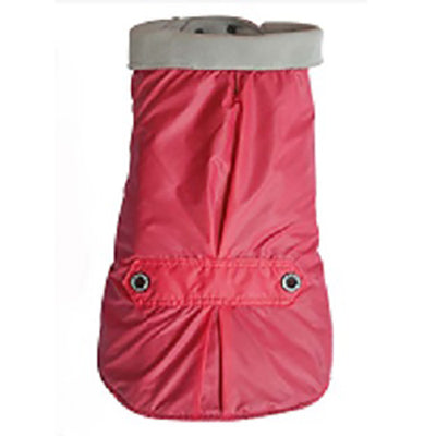 SMALL DOG - Candy Pink Fleeced Rain Jacket