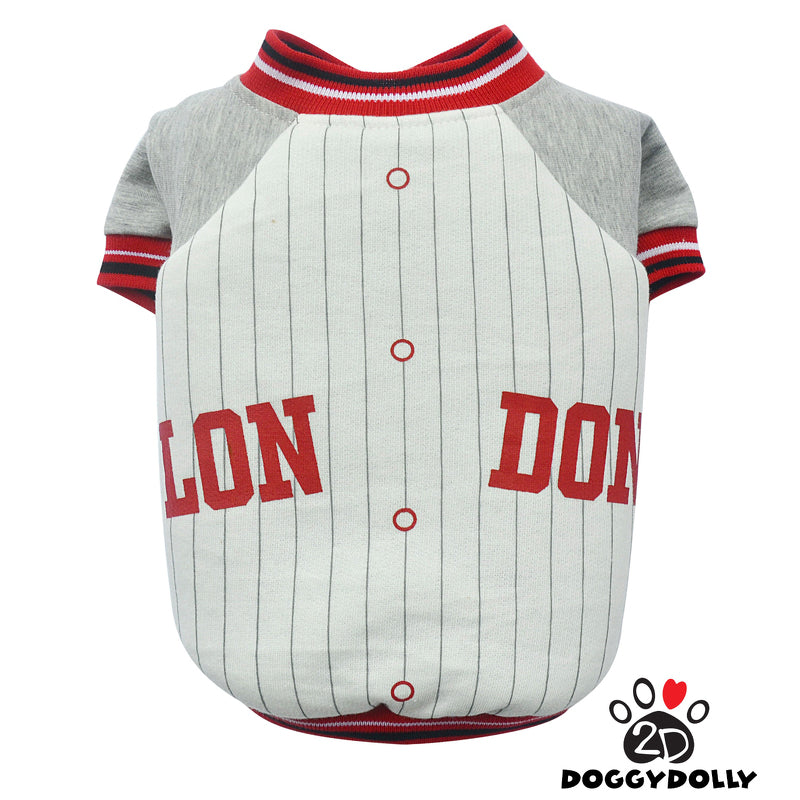 SMALL DOG - Red Baseball Jacket