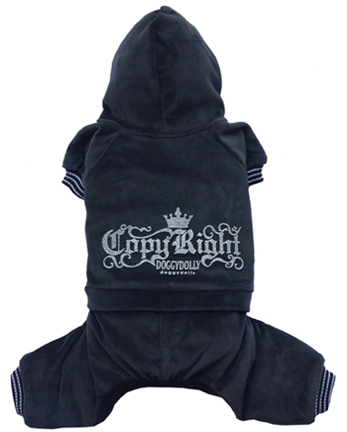 SMALL DOG - Copy Right Black Doggy Onesie