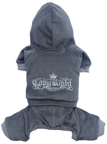 SMALL DOG - Copy Right Grey Doggy Onesie