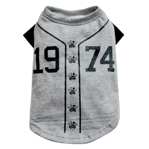BIG DOG - Doggy Baseball T Shirt Grey