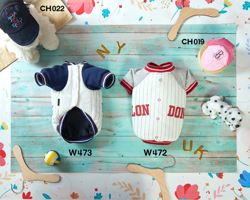 SMALL DOG - Blue Baseball Jacket