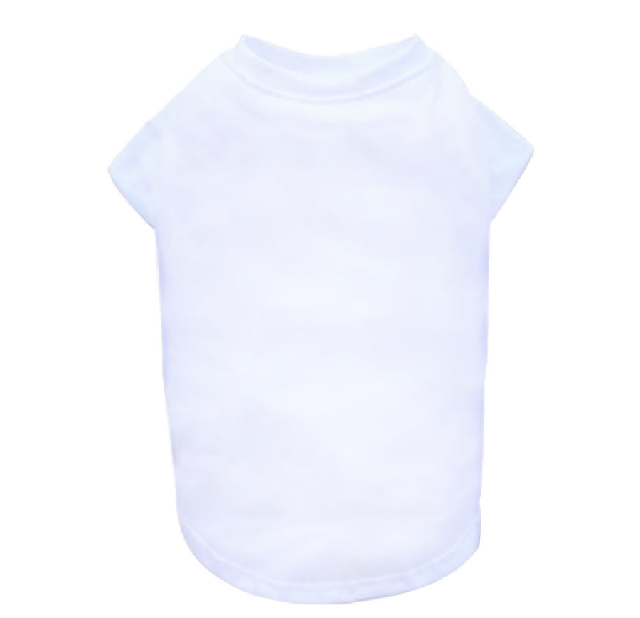 Plain white cheap dog shirt